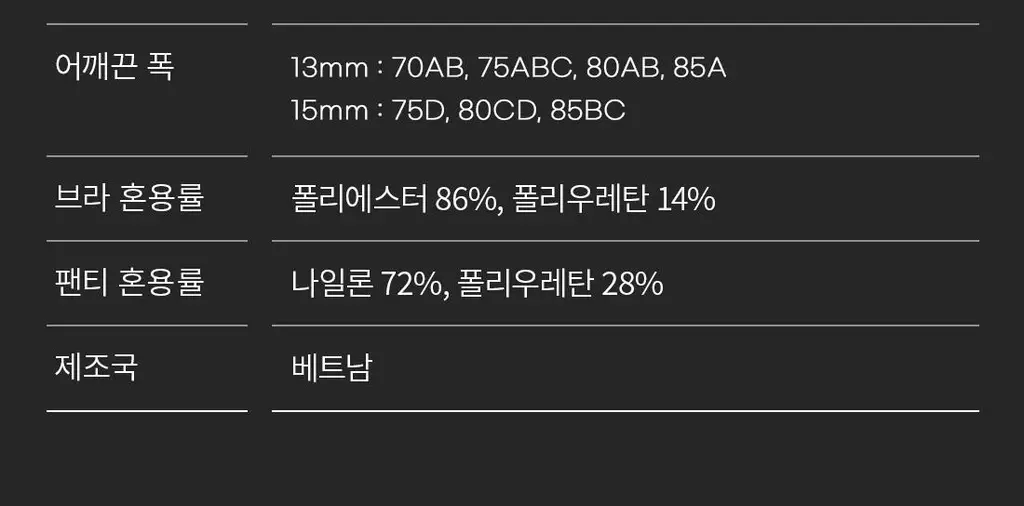 [Wonderbra] 일체형 볼륨 몰드 노와이어 브라팬티 6종 택 1 상세페이지 62